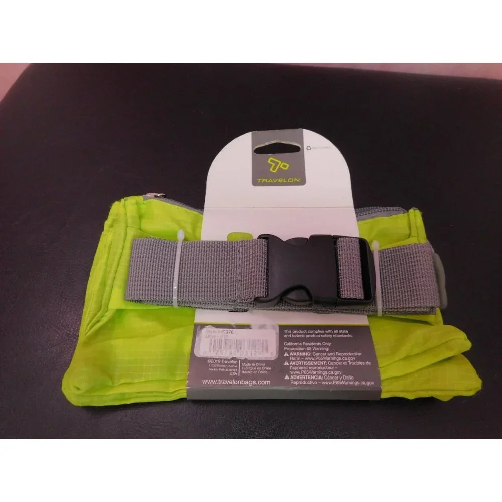 NWT Travelon 6 Pocket Waist Fanny Pack Color Lime Green - Picture 2 of 6